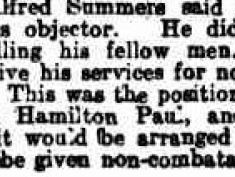 Newspaper snippet George Alfred Summers