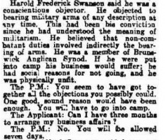 Newspaper snippet Harold F. Swanson